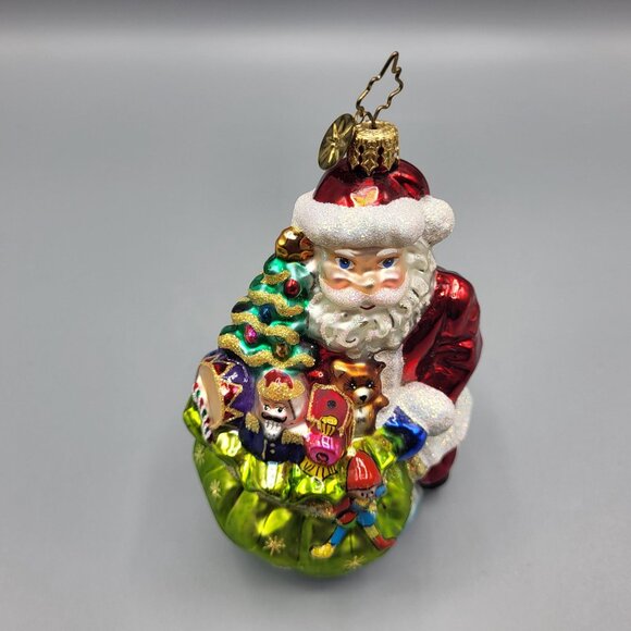 Christopher Radko Santa Claus Christmas Tree Ornament Glass Blown Chimney Scene - Picture 12 of 16